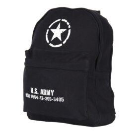 FOSTEX batoh dětský U.S. ARMY plátěný ČERNÝ