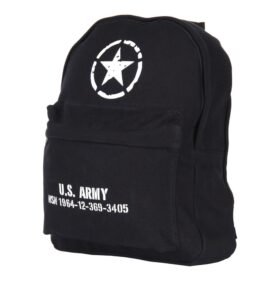 FOSTEX batoh dětský U.S. ARMY plátěný ČERNÝ