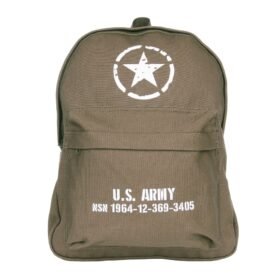 FOSTEX batoh dětský U.S. ARMY plátěný ZELENÝ