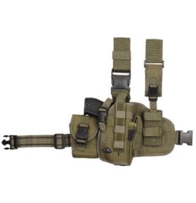 101INC pouzdro pistolové stehenní se zásobníky pravé ZELENÉ