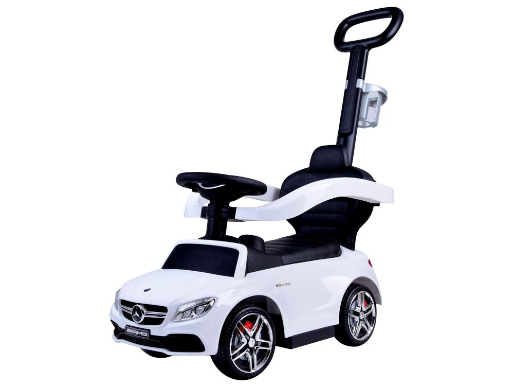 HračkyZaDobréKačky Odrážedlo Mercedes-Benz s vodící tyčí bílé