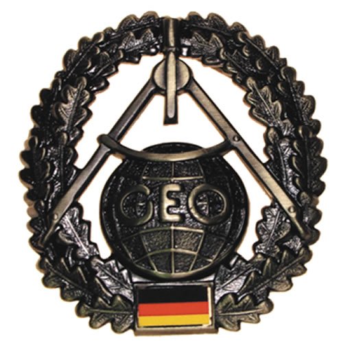 Bundeswehr odznak BW na baret Topographietruppe kovový