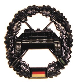 Bundeswehr odznak BW na baret Panzerjägertruppe kovový