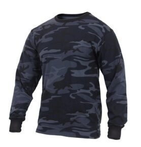 Triko s dlouhým rukávem MIDNIGHT BLUE CAMO vel. M