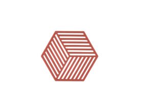 Zone Denmark Silikonová podložka pod horké Hexagon Burned Red