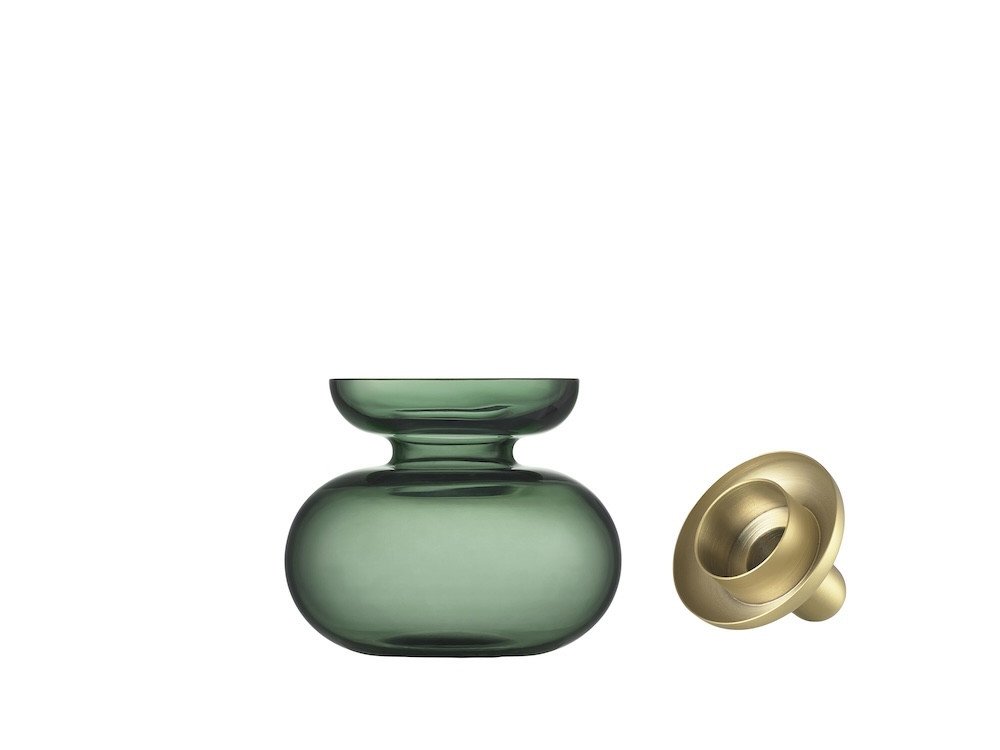 Zone Denmark Skleněná váza/Svícen Inu Moss Green/Brass