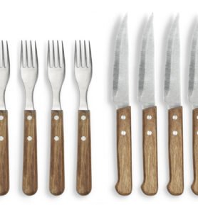 Holm Sada příborů na steaky 8ks Nerez/Akáciové dřevo