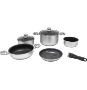 Sada kempingových hrnců Gimex SILVER LINE - sada 8 kusů