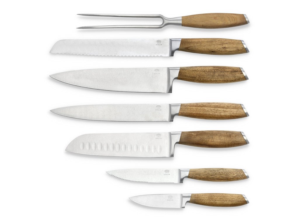 Holm Set nožů 7ks Nerez/Akáciové dřevo