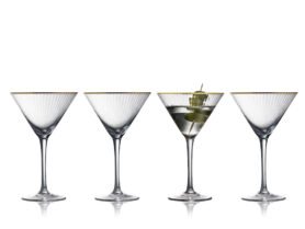 Lyngby Glas Sklenice na Martini Palermo Gold 25 cl (4 ks)