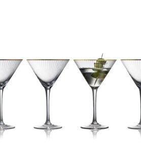 Lyngby Glas Sklenice na Martini Palermo Gold 25 cl (4 ks)