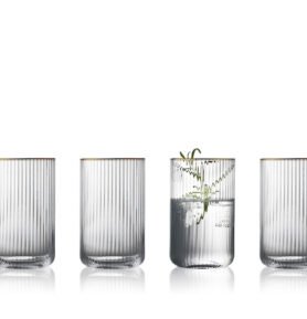 Lyngby Glas Sklenice Palermo Gold 50 cl (4 ks)