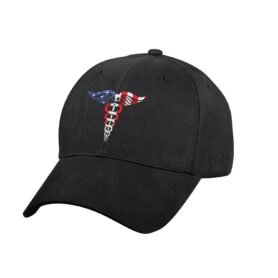 ROTHCO čepice baseball barevný symbol CADUCEUS ČERNÁ