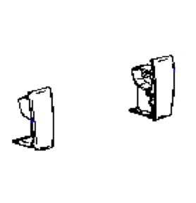 THULE Přední kryty TO 4900 eloxované, sada levá a pravá