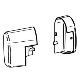 THULE Koncové krytky (motor) TO 5200 bílé, sada levá a pravá