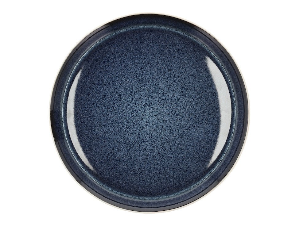 Bitz Kameninový mělký talíř 27 cm White/Dark Blue