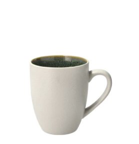 Bitz Kameninový hrnek s ouškem 30 cl White/Green