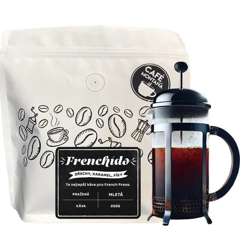 Café Montaña Frenchído, mletá káva pro french press, 250 g Hrubost mletí: Standardní mletí