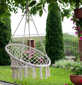 Houpací hnízdo ECRU 80 cm XL PATIO