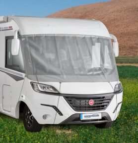 HINDERMANN Sluneční ochranná síť pro integrované obytné automobily Šířka: 247 cm