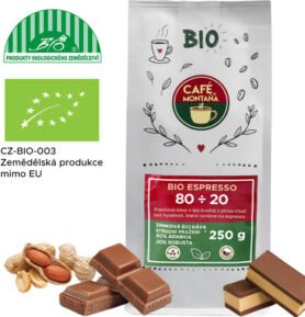 Café Montaña Bio espresso 80÷20, mletá káva Velikost balení: 250g, Hrubost mletí: Standardní mletí