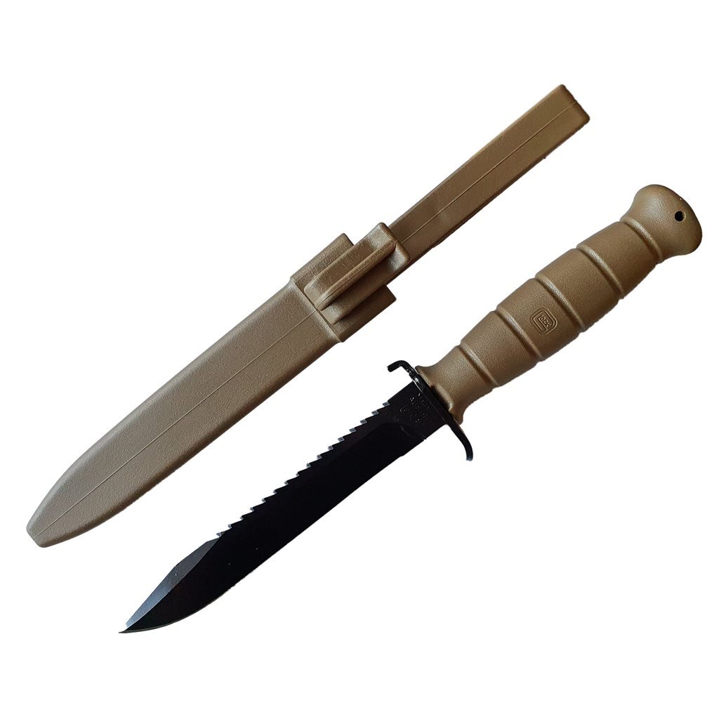 Nůž RAKOUSKÝ GLOCK SURVIVAL FM81 s pilkou Dark Earth
