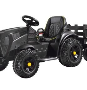 HračkyZaDobréKačky Elektrický farmářský traktor s přívěsem černý