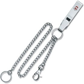 VICTORINOX závěska na opasek s dlouhým řetízkem STŘÍBRNÁ