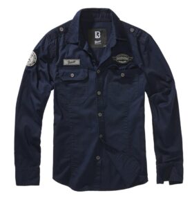 Košile LUIS VINTAGE dlouhý rukáv MODRÁ vel. XXL