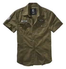 Košile LUIS VINTAGE krátký rukáv ZELENÁ vel. L