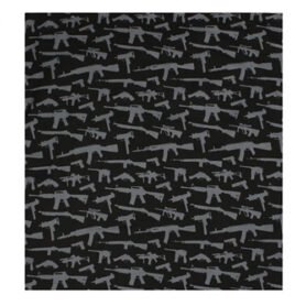 ROTHCO šátek 55 x 55 cm BANDANA GUN PATTERN ČERNÁ