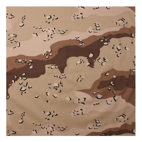 ROTHCO šátek 55 x 55 cm 6-COL DESERT CAMOUFLAGE
