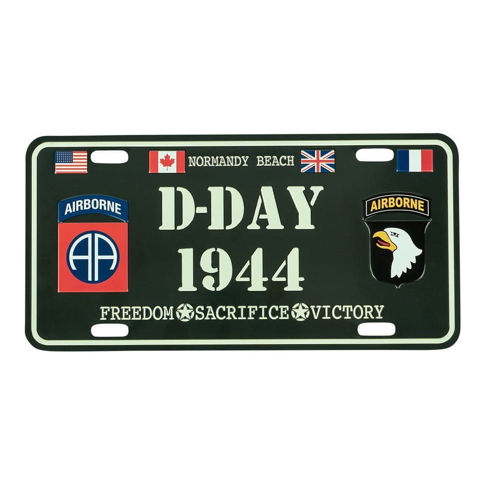 Cedule plechová D-DAY 1944 na auto