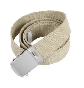 ROTHCO opasek s chromovou sponou 135 cm KHAKI