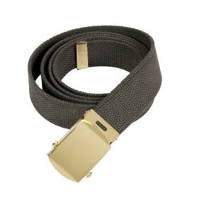 ROTHCO opasek se ZLATOU sponou 135 cm ZELENÝ