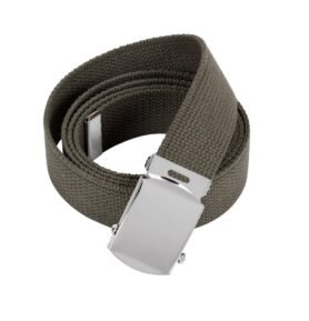 ROTHCO opasek s chromovou sponou 135 cm ZELENÝ