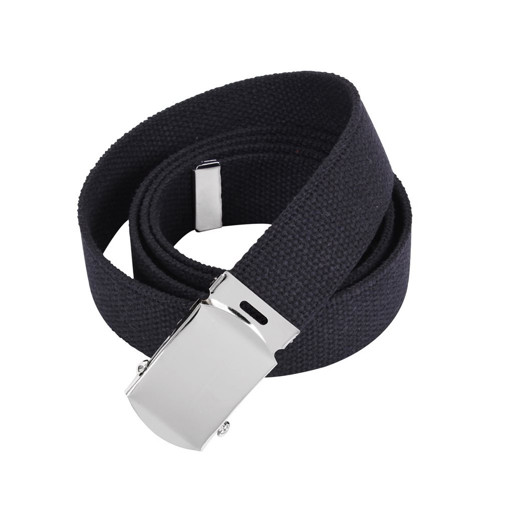 ROTHCO opasek s chromovou sponou 110 cm ČERNÝ