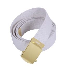 ROTHCO opasek se zlatou sponou 110 cm BÍLÝ