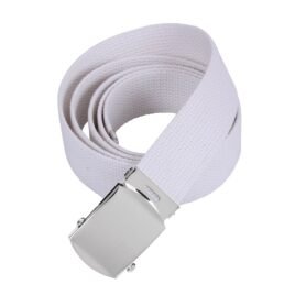 ROTHCO opasek s chromovou sponou 110 cm BÍLÝ