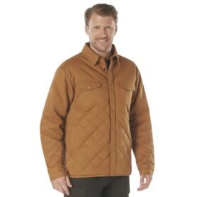 Bunda prošívaná DIAMOND QUILT bavlněná HNĚDÁ vel. XXL