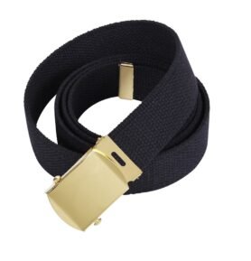 ROTHCO opasek se zlatou sponou 160 cm ČERNÝ