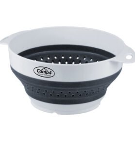 Silikonová miska a cedník CAMP4 - bílá / šedá