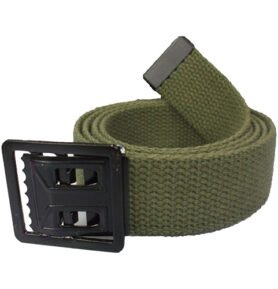 ROTHCO opasek ZELENÝ s černou provlíkací sponou 110 cm