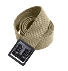 ROTHCO opasek KHAKI s černou provlíkací sponou 135 cm