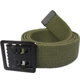 ROTHCO opasek ZELENÝ s černou provlíkací sponou 135 cm