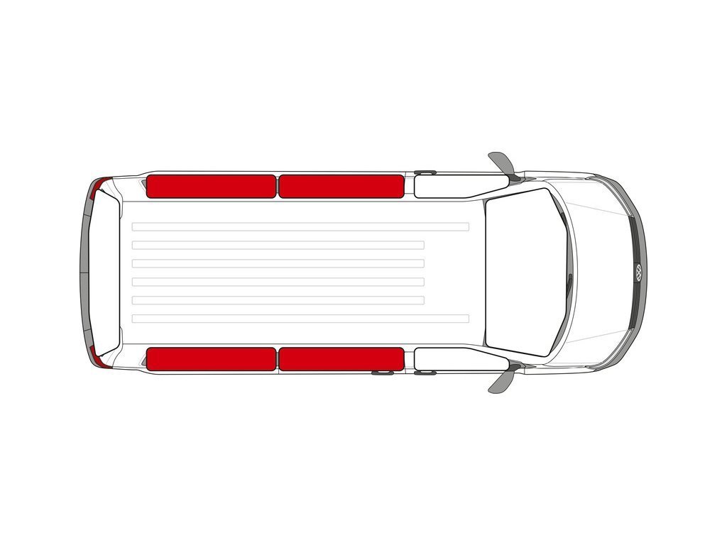 IDEATERMICA Vnitřní termoclony pro VW Caddy 2015 - 2020 s komfortním obložením KR + DR - druhá jakost Varianta: Obytná část - DR