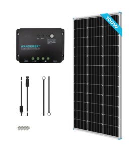 Renogy solární set 100W 12V s 30A PWM regulátorem nabíjení
