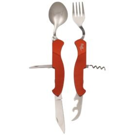 FOX Outdoor příbor cestovní sada 6v1 ORANŽOVÝ