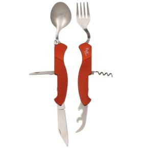FOX Outdoor příbor cestovní sada 6v1 ORANŽOVÝ