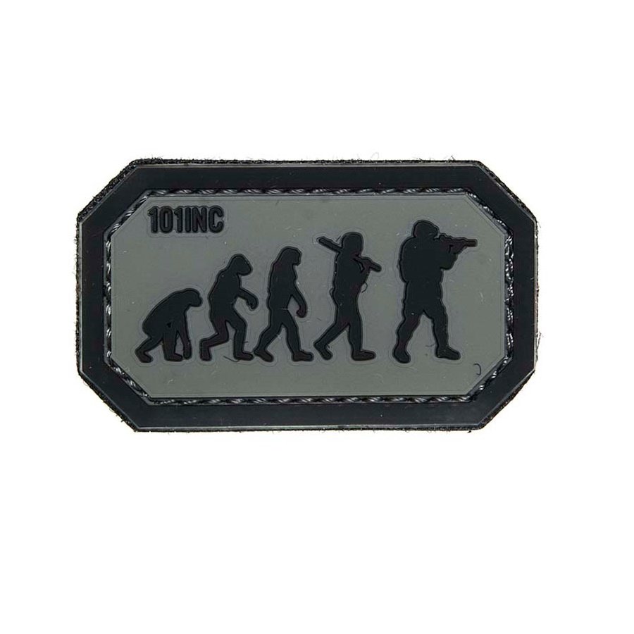 101INC nášivka AIRSOFT EVOLUTION velcro 3D PVC ČERNÁ